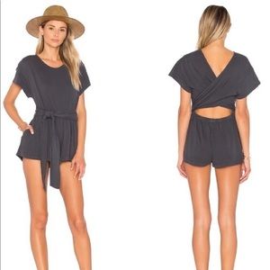 Free People Easy Street Romper in Gray